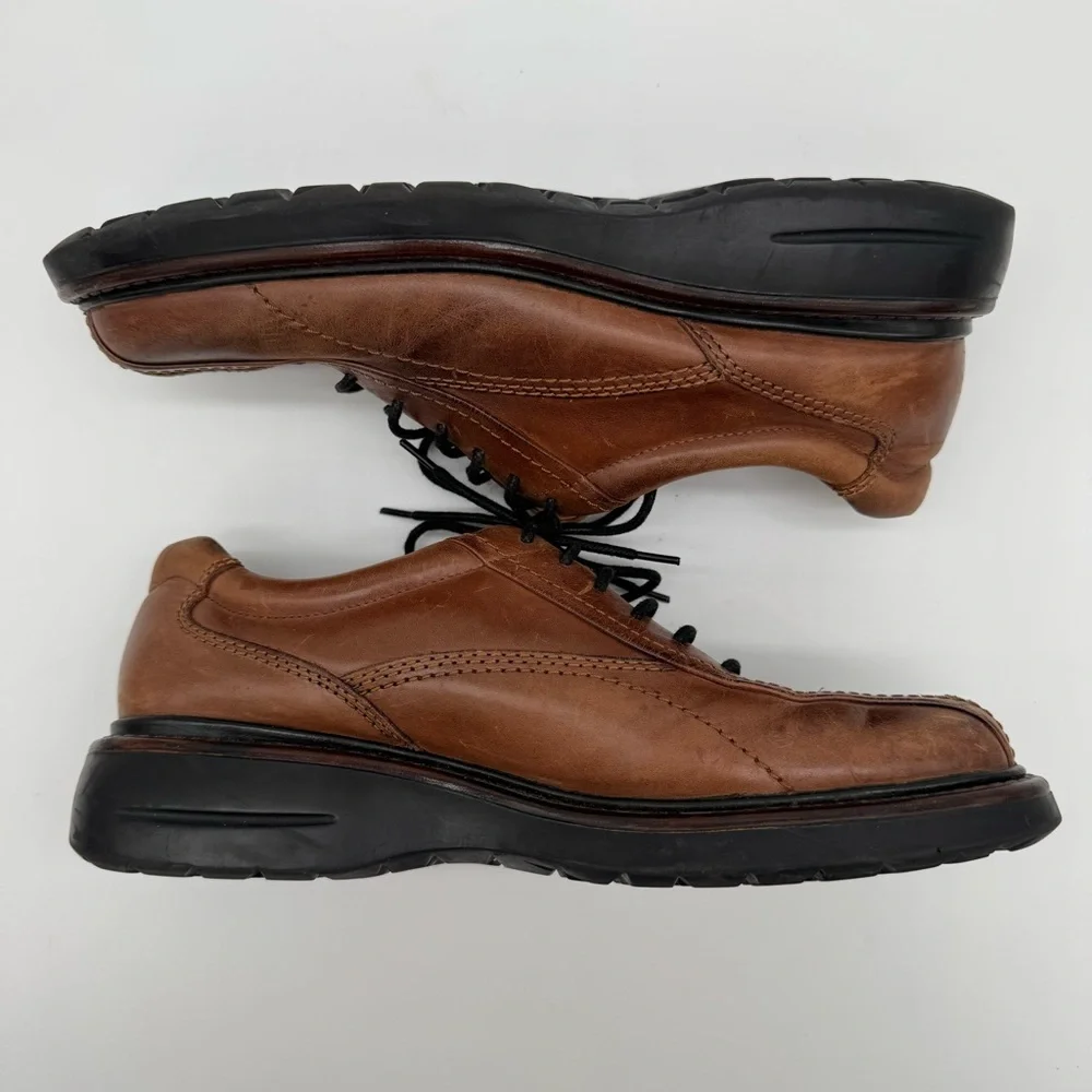 London Underground Maltese Brown Leather Lace Up Chunky Y2K Casual Shoe Size 9